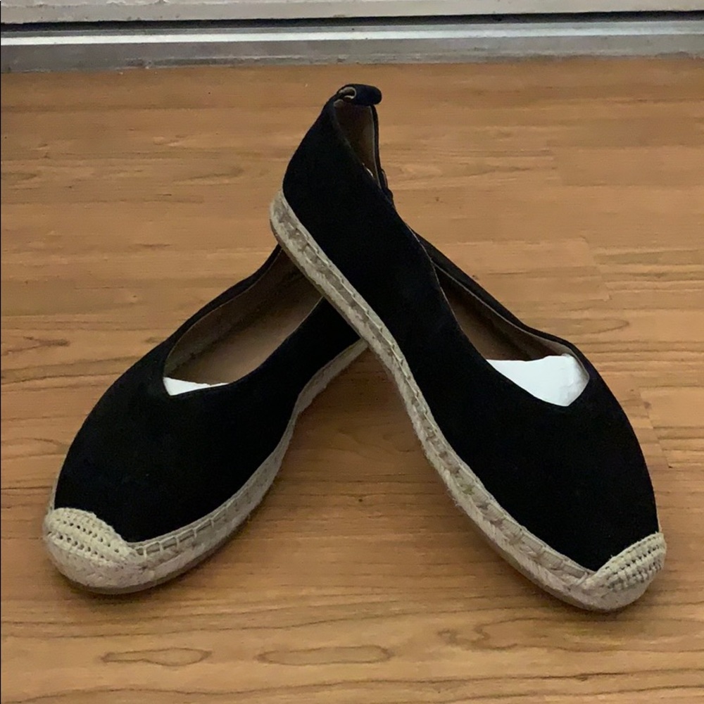 J. Jill Nude Suede Lace Up Ballerina Espadrilles